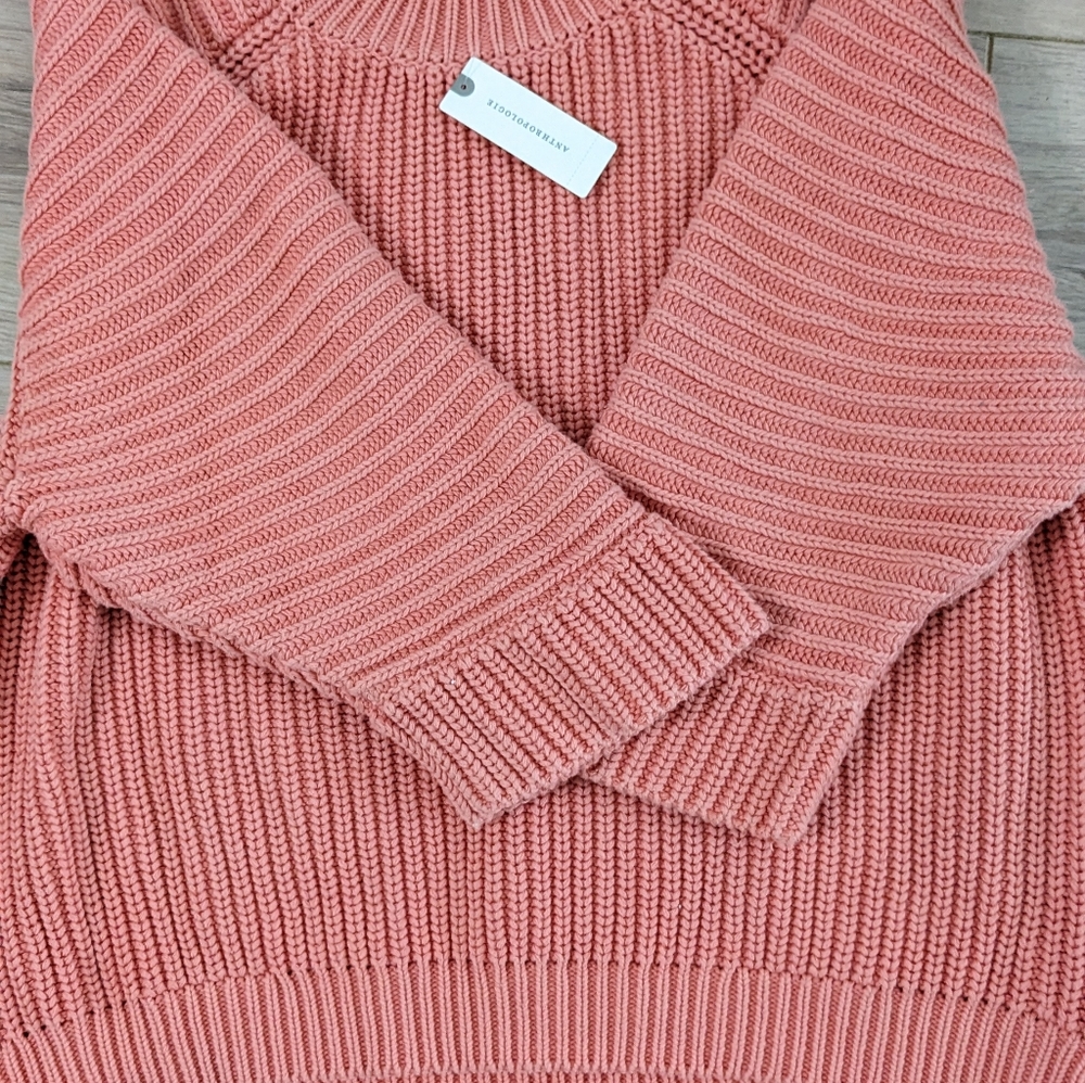 Anthropologie Maeve cotton sweater Sz L - Picture 2 of 5